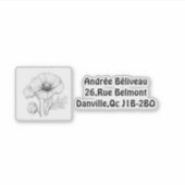 Aanpasbaar label voor papaverbloem (Voorkant)