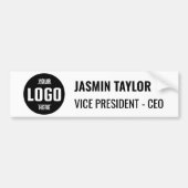 Aanpasbaar logo en functietitel | Modern minimalis Bumpersticker (Voorkant)