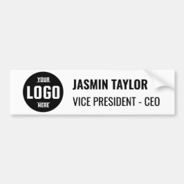 Aanpasbaar logo en functietitel | Modern minimalis Bumpersticker