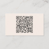 Aanpasbaar logo en QR-code Zachte warme ivoor Visitekaartje (Achterkant)