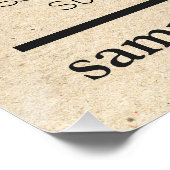 Aanpasbaar Logo En Tekst Bedrijfsopeningsuren Perfect Poster (Hoek)