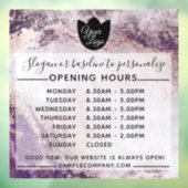 Aanpasbaar Logo En Tekst Bedrijfsopeningsuren Raamsticker (Vel 3)