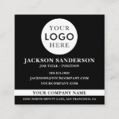 Aanpasbaar Logo Professionele Zwarte QR-code Vierkante Visitekaartje (Voorkant)
