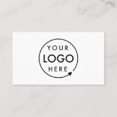 Aanpasbaar logo | Verticaal zakelijk Minimalistisc Visitekaartje (Achterkant)