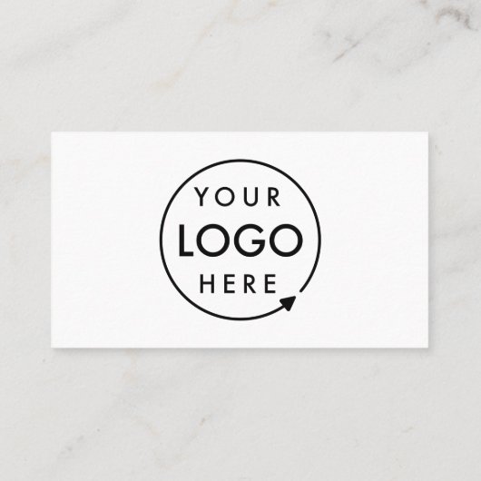 Aanpasbaar logo | Verticaal zakelijk Minimalistisc Visitekaartje (Achterkant)