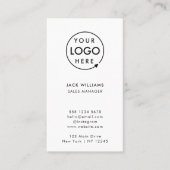 Aanpasbaar logo | Verticaal zakelijk Minimalistisc Visitekaartje (Voorkant)