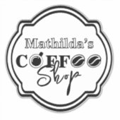 Aanpasbaar logo voor coffeeshop voor bedrijf / thu sticker (Voorkant)