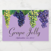 Aanpasbaar logo voor druiven Jelly en Jam Label Voedselcontainer Etiket (Enkel label)