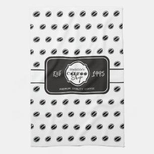 Aanpasbaar logo voor koffiezaak voor bedrijf B&W Theedoek