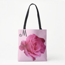 Aanpasbaar M monogram  roze rose bloemen