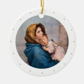 Aanpasbaar Maria Kerstmis Keramisch Ornament (Voorkant)