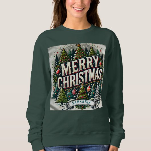 Aanpasbaar Merry Christmas Shirt - Jouw namen toev (Voorkant)
