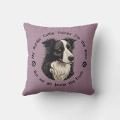 Aanpasbaar: Mijn Border Collie denkt dat ik de baa Kussen (Achterkant)