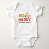 Aanpasbaar Mijn Papa Denkt Dat Ik Perfect Ben Baby Romper (Voorkant)