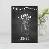 Aanpasbaar modern schoolbord bruiloft kaart (Staand voorkant)