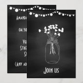 Aanpasbaar modern schoolbord bruiloft kaart (Voorkant / Achterkant)