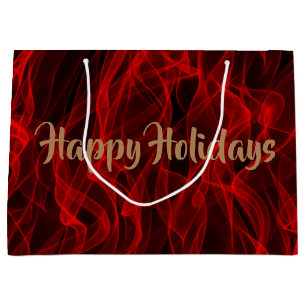 Aanpasbaar modern trendy neon rood patroon large cadeautasje