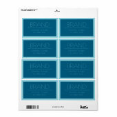 Aanpasbaar Moderne Tekst | Oceaan & Robin Ei Blauw Etiket (Full Sheet)