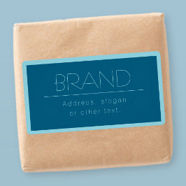 Aanpasbaar Moderne Tekst | Oceaan & Robin Ei Blauw Etiket