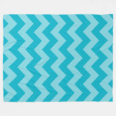 Aanpasbaar monochromatisch Chevron Fleece Deken (Voorkant (Horizontaal))