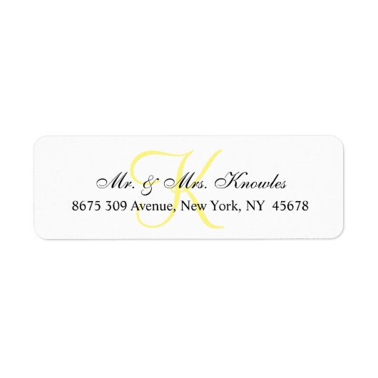 Aanpasbaar Monogram ✨ Chic & Uniek Persoonlijk Etiket (Voorkant)