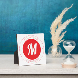 Aanpasbaar Monogram & Cirkelvormige Tekst Sjabloon Fotoplaat