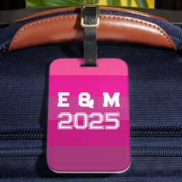 "Aanpasbaar monogram en jaren Bagagelabel