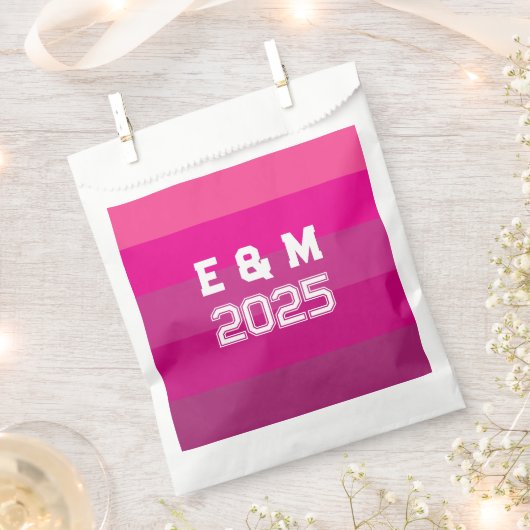 Aanpasbaar monogram en jaren bedankzakje (Geknipt)