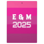 "Aanpasbaar monogram en jaren Klembord (Achterkant)