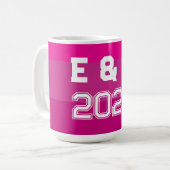 "Aanpasbaar monogram en jaren Koffiemok (Voorkant links)