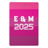 "Aanpasbaar monogram en jaren Mini Klembord (Achterkant)