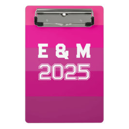 "Aanpasbaar monogram en jaren Mini Klembord