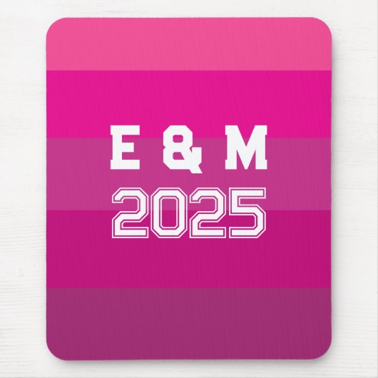 "Aanpasbaar monogram en jaren Muismat (Voorkant)