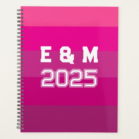 "Aanpasbaar monogram en jaren Planner (Voorkant)