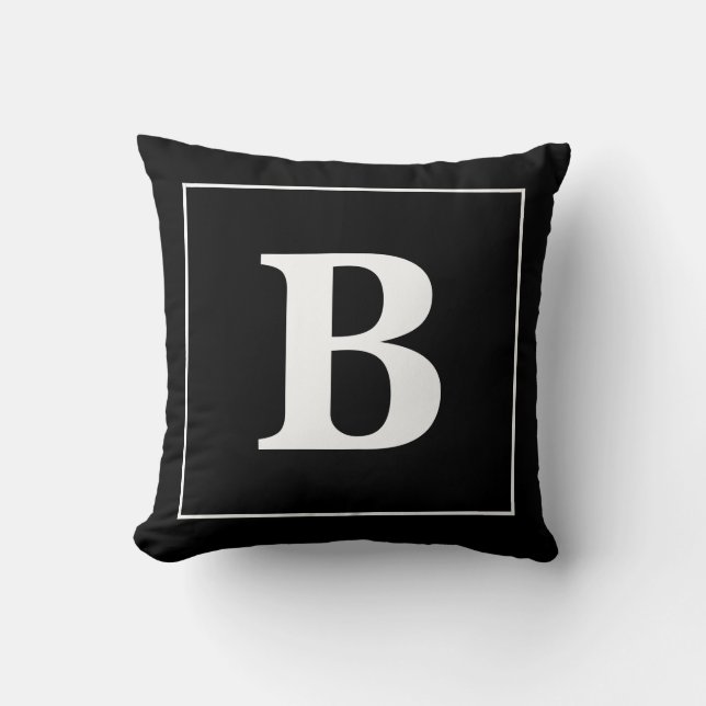 Aanpasbaar monogram op sierkussen (Voorkant)