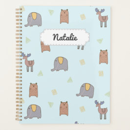 Aanpasbaar Mooie Scandinavische Dieren Patroon Planner