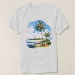 Aanpasbaar mooie tropische landschappen t-shirt
