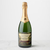 Aanpasbaar Muscadine-saplabel Sparkling Wijnetiket (Voorkant)