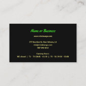 (aanpasbaar) Neon Bar-teken Visitekaartje (Achterkant)