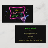 (aanpasbaar) Neon Bar-teken Visitekaartje (Voorkant / Achterkant)