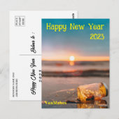 Aanpasbaar Nieuwjaar Foto modern Briefkaart (Voorkant / Achterkant)