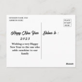Aanpasbaar Nieuwjaar Foto modern Briefkaart (Achterkant)