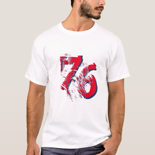 Aanpasbaar Number-76 T-shirt ontwerp gepersonalise (Voorkant)