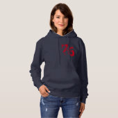aanpasbaar nummer 76 mannen mode vrouwen hoodie (Voorkant volledig)
