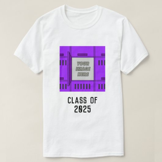 Aanpasbaar open kastje frame paars t-shirt (Design voorkant)
