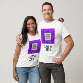 Aanpasbaar open kastje frame paars t-shirt (Unisex)