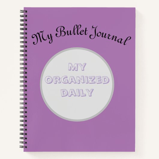 Aanpasbaar paars Bullet Journal Notitieboek (Voorkant)