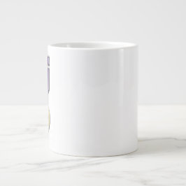 Aanpasbaar Paarse Hart-medaille 20oz Grote Koffiekop