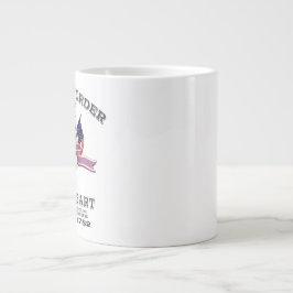 Aanpasbaar Paarse Hart-medaille 20oz Grote Koffiekop