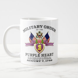 Aanpasbaar Paarse Hart-medaille 20oz Grote Koffiekop
